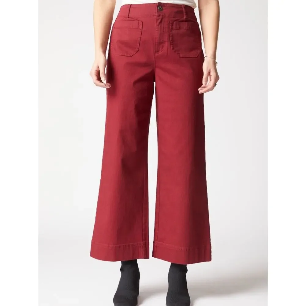 NWT - Habitat Stretch Denim Wide Ankle Jean - Size 16 - Picture 1 of 7